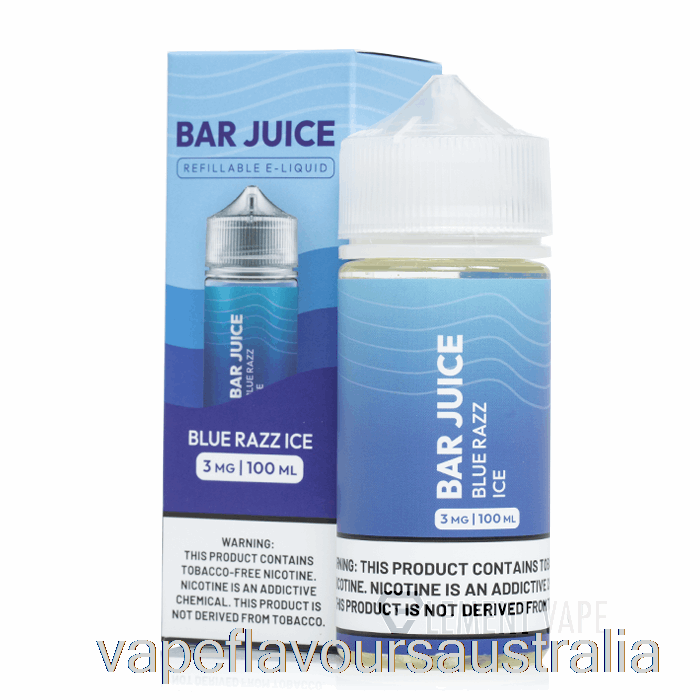 Vape Nicotine Australia Blue Razz Ice - Bar Juice - 100mL 6mg